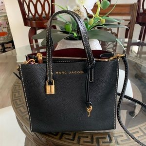 🖤💛MARC JACOBS MINI GRIND LEATHER TOTE/CROSSBODY BAG!🖤💛